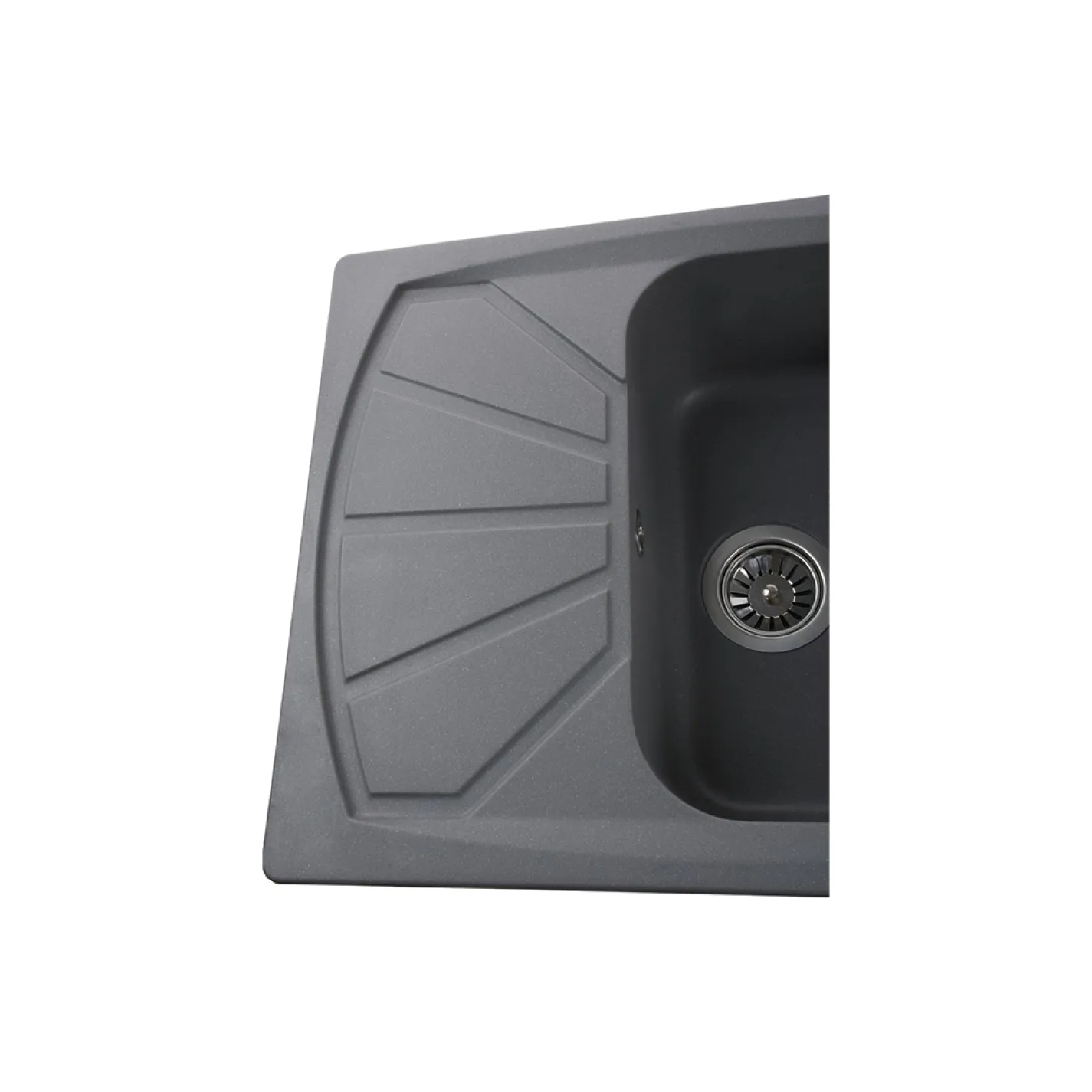 Гранітна мийка Globus Lux TANA 610х500-А0003, сірий металік - Фото 3